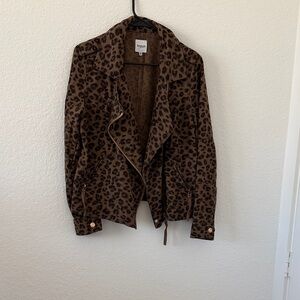 Moto Leopard Print Jacket